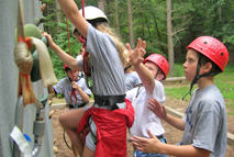 Traditional Summer camp rock climbing