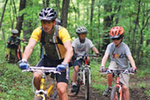 Bicycling summer camp activity