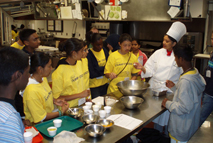 Students at Cooking Camps enjoying their creations
